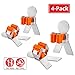 Broom Holder Wall Mount No Drill Damage To Wall Super Self Adhensive Broom and Mop Holder Stainless Steel Spring Clip Silicone Protector Broom Grippers Hold Up To 10 Pounds, 4 Pack