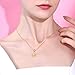 FOCALOOK J Initial Necklace Tiny Alphabet Charm 18K Gold Plated Letter Monogram Jewelry for Women Girls
