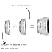 eCandy 3 in 1 Clip-On 180 Degree Fisheye, Wide Angle, Macro Lens Camera Photo Kit -Silver