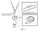 Sobly Jewelry Women's Alloy Love Music Note Fashion Pendant Chain Necklace, 18