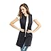 Biovan Women's Wool Blend Sleeveless Long Vest Jacket Longline Slim Waistcoat