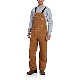 Carhartt Men's R28 Duck Carpenter Bib Overall - Unlined