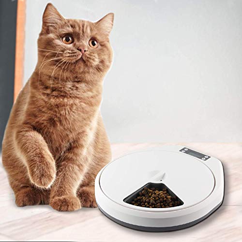 Pawise Automatic Pet Feeder For Dogs And Cats 5 Meal Trays Dry