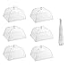 Tailbox Set of 6 Large Pop-Up Mesh Screen Food Cover Tent Umbrella - 16 Inch White Reusable and Collapsible Outdoor Picnic Food Covers Net for Outdoor Picnic & BBQ Keep Out Flies, Bugs & Mosquitoes