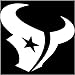 Houston Texans 8x8 White Team Logo Decal