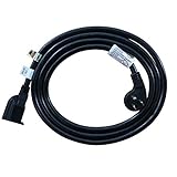 FIRMERST 6 Feet 1875W Low Profile Flat Plug Extension Cord 14 AWG Black UL Listed