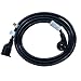 FIRMERST 6 Feet 1875W Low Profile Flat Plug Extension Cord 14 AWG Black UL Listed