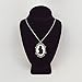 Real Metal Black Cat Cameo Set In Silver Finish Pewter Frame Gothic Pendant Necklace