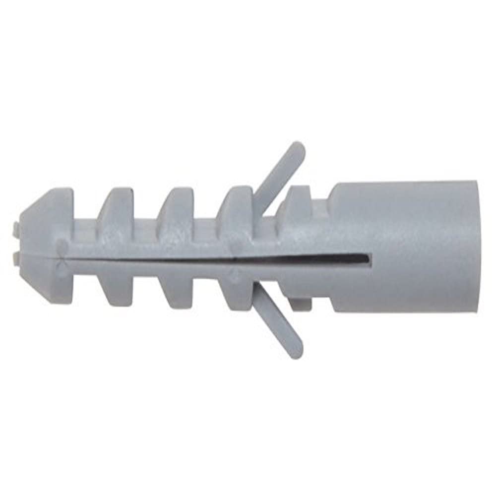 Merriway BH02073 (100 Pcs) Heavy Duty Rimless Nylon Hardwall Concrete Anchor Wallplug, M6 x 30 mm (1.1 x 1/4 Inch) Grey - Pack of 100 Pieces