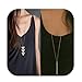 Defiro Y Layer Simple Bar Pendant Necklace Center Long Lariat Chain For Women Jewelry