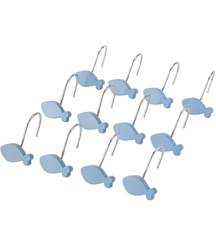 12 Pcs Highland Cow Shower Curtain Hooks - Rustproof Stainless Steel Decorative Bathroom Rings