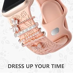 DaQin Flower Engraved Band Compatible with Apple
