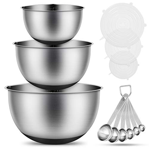 Stainless Steel Mixing Bowls Set, Kitchen Mixing Bowls with Airtight