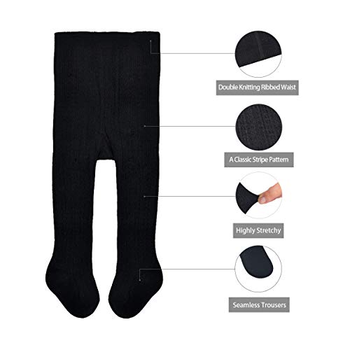 NovForth Baby Boys Girls Tights Toddler Seamless Leggings for Baby Girls Cable Knit Cotton Pants Stockings