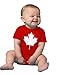 Ann Arbor T-shirt Co. Baby Maple Leaf Jumpsuit | Cute Canadian Infant, Canada Pride One Piece Romper-(1piece,12M) Red