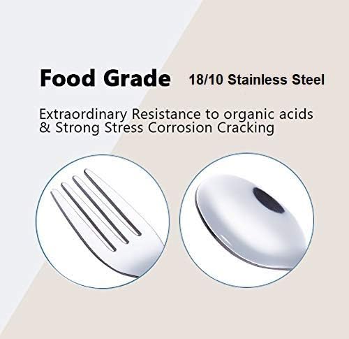 EXZACT Kids Cutlery 6pcs Stainless Steel 18/10 Toddler Children's Cutlery, 3 x Forks, 3 x Spoons, BPA Free, Dishwasher Safe - Image 5
