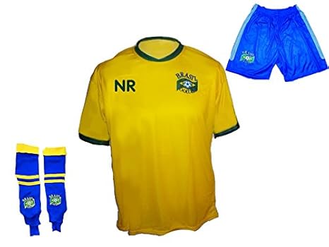 Brasilien Trikot Hose Stutzen mit Wunschname Nummer Kinder Größen