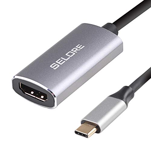 USB-C to HDMI Adapter,Supports 4K/60Hz,for Macbook Pro 2018/2017/2016,Chromebook Pixel,Dell XPS 13/15,Samsung S9/S8 plus And More With Gold-Plated HDMI Port