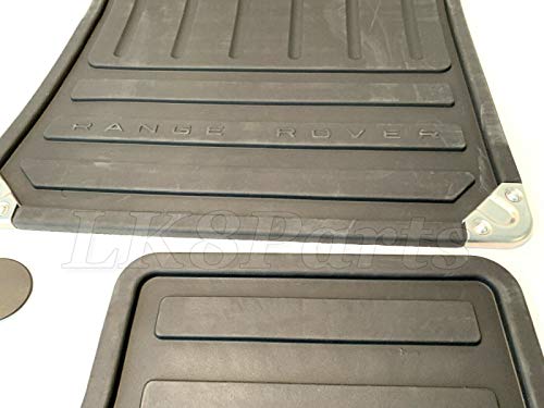 Genuine Land Rover EAH500330PMA Black Rubber Floor Mats for the Range Rover Full Size