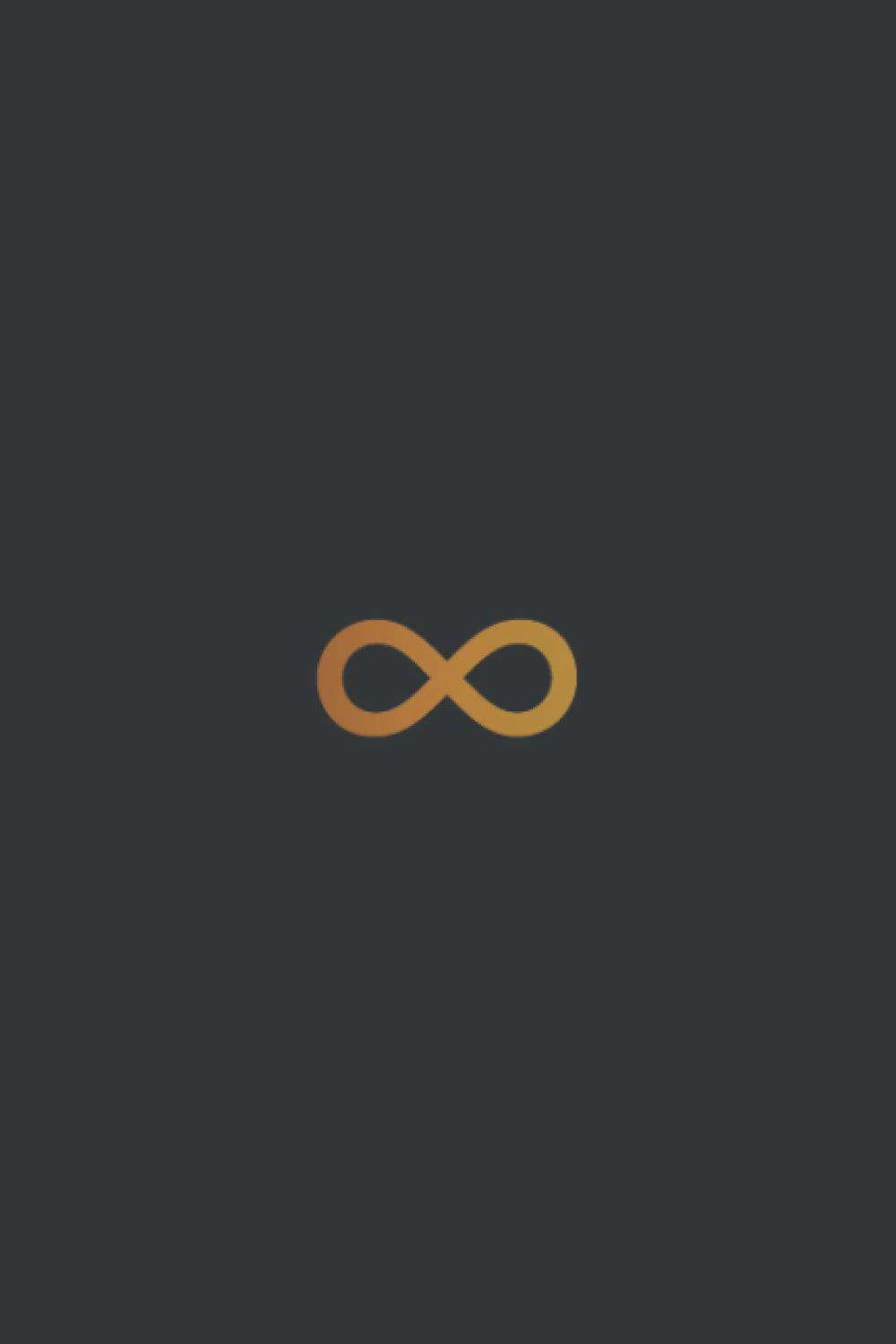 infinity symbol: black cover notebook with infinity gold logo - elegant notebook 6 x 9 With journal Lined Pages For Notes