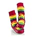 Mocc Ons Moccasin Style Slipper Socks, Rainbow Stripes - 12-18 Months