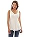 PattyBoutik Women’s V Neck Criss Cross Back Sleeveless Blouse (Ivory S)