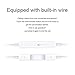 Headphones/Earphones/Earbuds/Headsets 3.5mm with Stereo Mic&Remote Control Compatible with iPhone 6s/ 6 Plus/ 5s/ 5c/ 5/ 4s/ SE iPad/iPod 7/ Samsung/Galaxy- Whitethumb 2