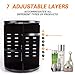 Makeup Organizer, Sexgene 360° Rotating Adjustable Multi-Function Cosmetic Storage Display Box Multilayer Large Capacity, Fits Jewelry, Makeup Brushes, Lipsticks and More, Round (Black)