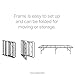 WEEKENDER 14 Inch Folding Platform Bed Frame - Extra Storage Base for All Mattress Types - Full XL