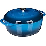 AmazonBasics Enameled Cast Iron Dutch Oven - 6-Quart, Blue