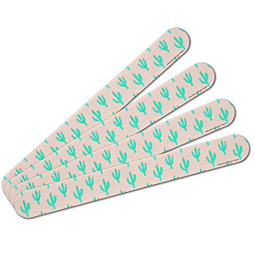 Cuddly Cactus Southwestern Saguaro Pattern Double-Sided Nail File Emery Board Set 4 Pack