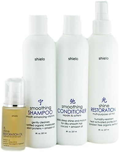 Shine & Smooth Hair Set - Smoothing Shampoo & Conditioner, Restoration Oil & Spray
