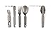FREE SOLDIER Outdoor Multi-function Flatware set Titanium Spork 3 in 1 Tableware Camping Pocket Knife Fork Spoon Dinner Set