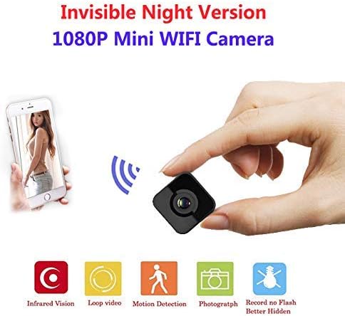 CYGG Mini Spy Cam Hidden Camera 1080P Portable HD Nanny Web Cam with Night Vision and Motion Detection for Home/Office Indoor/Outdoor Security Surveillance Camera