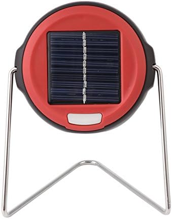 LED Task Light Solar Rechargeable for Camping,Tent, Hiking, Climbing Portable Lantern by NYGY (red+black)