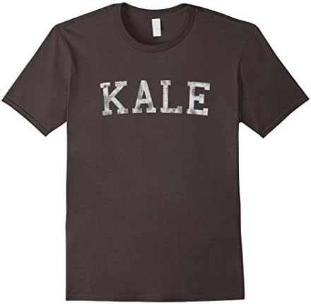 Mens Retro Kale University Funny Vegan T-Shirt XL Asphalt