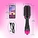 Hot Air Hair Brush, ElekBest Professional 3 IN 1 Negative Ions Hair Dryer Brush With Straightening Curling Fast Drying, Multi-functional Blower Brush Comb For Hair Styling Home and Salon