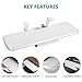 Eureka Ergonomic Adjustable Computer Keyboard & Mouse Platform Tray, Desk Mount Drawer Underdesk Shelf, White