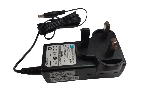 Genuine CWT 12V 2A (24W) AC Adapters For CCTV Cameras, Routers, Yamaha Keyboards, etc. UK country mains input plug. 2.1mm/5.5mm Barrel Output Plug