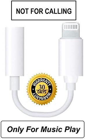 MARVIK Lighting to 3.5 mm Headphones Jack Adapter Cable Compatible with iPhone 7/8/7Plus/8Plus, X, XS iOS 10/12 (White)