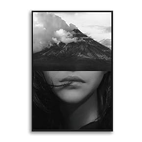 Framed Canvas Home Artwork Decoration Portrait Canvas Wall Art for Living Room, Bedroom - 16x24 inches