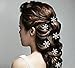 Splendid Set Kit of Weddings / Proms / Balls Hair Decorations With 12pcs Silver Colored Spirals / Twists / Twisted Pins / Clips / Curlies In Flowers Shapes Studded With Clear Rhinestones / Crystals / Gemstones By VAGA