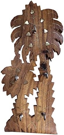 Special offer this Christmas Gift Wooden Two Palm Tree Key Holder with Brass and Decorative Design Key Hanger …