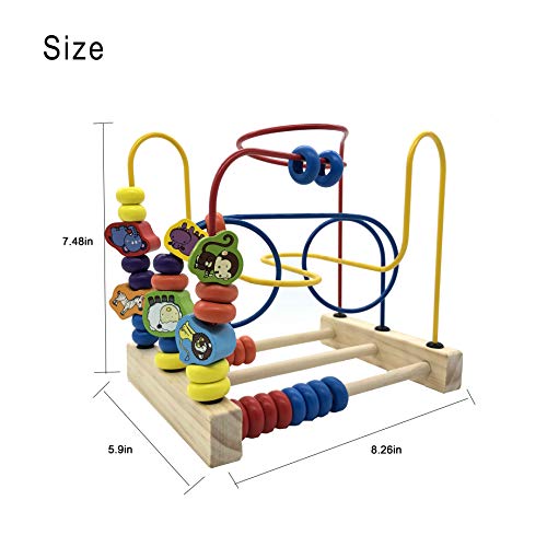 KOMOREBI Wooden Animal Beads Maze Game Educational Preschool Toddler