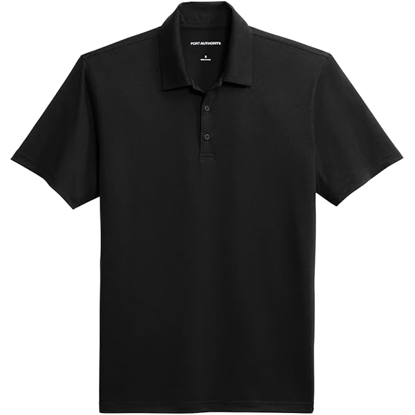 Port Authority Diamond Jacquard Polo Shirt Black at Amazon Men's