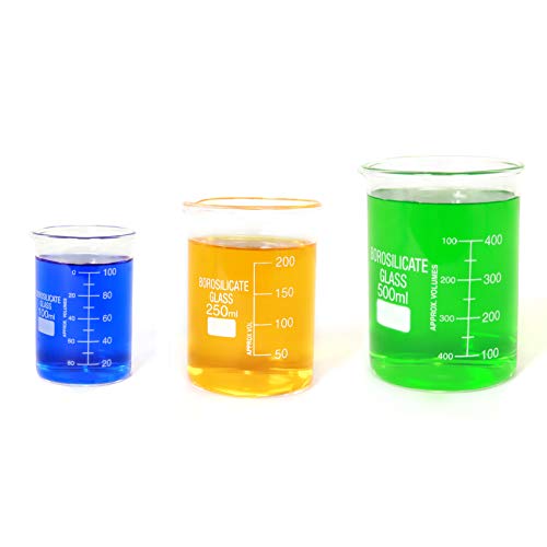 Sciencent Borosilicate Glass Low Form Glass Beaker, 100/250/500 (Pack of 3) - Thumbnail 4