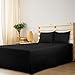 Utopia Bedding King Bed Skirt - Soft Quadruple Pleated Ruffle - Easy Fit with 16 Inch Tailored Drop - Hotel Quality, Shrinkage and Fade Resistant (King, Black)