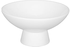 VILLCASE Ceramic Footed Dessert Bowl 5-inch White Pedestal Serving Cup for Fruit Snacks Ice Cream Tea Dining