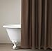 Eforcurtain 36x72inch Solid Chocolate Shower Curtain Liner Waterproof Soft Microfiber Shower Curtain