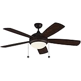 Generation Lighting | 5DIC52RBD-V1 | Discus Classic 52-Inch Indoor 5-Blade Ceiling Fan In Roman Bronze Finish With Reversible